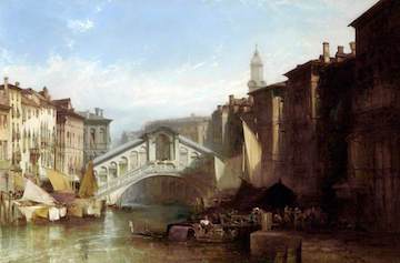 Callow, William, 1812-1908; The Rialto Bridge, Venice