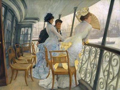 The Gallery of HMS Calcutta (Portsmouth) c.1876 by James Tissot 1836-1902