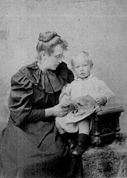 Constance Garnett and her son David, known as Bunny, mid-1890s