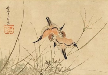 hokusai-sparrows