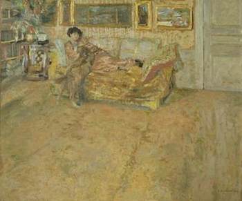 Vuillard, Jean Edouard, 1868-1940; Interior with Madame Hessel and Her Dog
