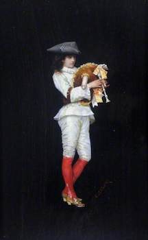 Delort, Charles Edouard, 1841-1895; Girl with Bagpipes