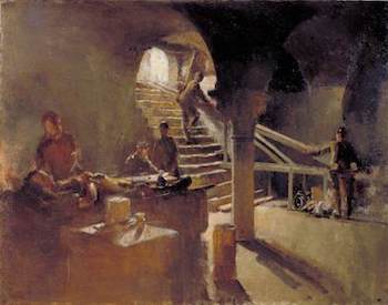 Tonks, Henry, 1862-1937; An Underground Casualty Clearing Station, Arras